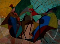 <i>Prova d'Orchesta</i> - Olio su tela del 1949 - cm.54x73 (cod. MS4906)