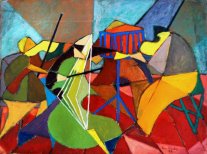 <i>Jame Session n°2</i> - Olio su tela del 1949 - cm.54x73 (cod. MS4909)