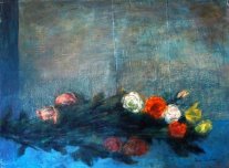 <i>Fiori</i> - Olio su tela del 1956 - cm.54x73 (cod. NA5601)