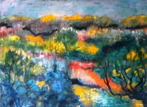 <i>Paesaggio Sardo n°1</i> - Olio su tela del 1990 - cm.54x73 (cod. PA9003)