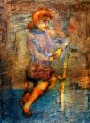 <i>Gianna La Rossa</i> - Olio su tela del 1967 - cm.73x54 (cod. FI6701)