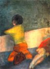 <i>Bambino al Terrazzo</i> - Olio su tela del 1970 - cm.74x54 (cod. FI7002)