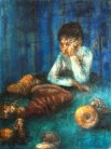 <i>La Collezione di Conchiglie</i> - Olio su tela del 1974 - cm.73x54 (cod. FI7402)