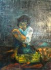 <i>Il Ragazzo</i> - Olio su tela del 1975 - cm.73x54 (cod. FI7502)