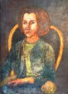 <i>Ritratto di Delia</i> - Olio su tela del 1983 - cm.73x54 (cod. FI8301)