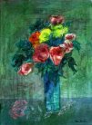 <i>Fiori n°2</i> - Olio su tela del 1953 - cm.73x54 (cod. NA5301)