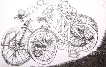 <i>Bici Innamorate</i> - incisione - cm.35x50 (cod.DSC02774)